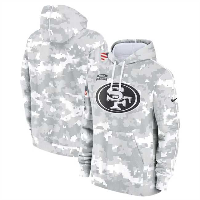 Men's San Francisco 49ers 2024 Arctic Camo Salute To Service Club Fleece Pullover Hoodie,We sell and wholesale Men's San Francisco 49ers 2024 Arctic Camo Salute To Service Club Fleece Pullover Hoodie on line form chian!
